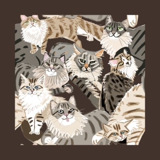 Cats Paradise in chocolate T-Shirt