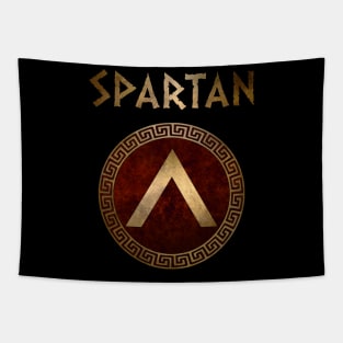 Spartan Shield Lambda Ancient Lacedaemonian Symbol of Sparta Tapestry