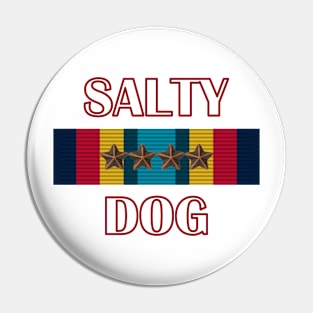 Navy Salty Dog Sea Service Ribbon Pin