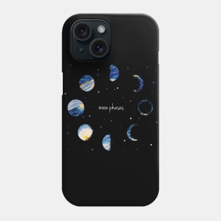 Starry moon phases Phone Case