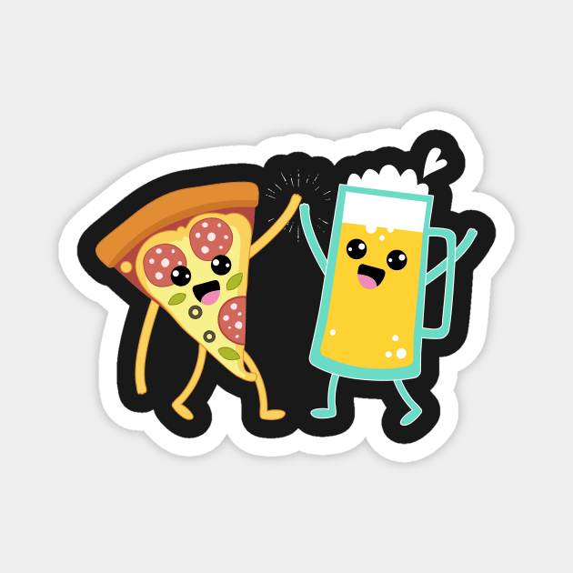 Pizza And Beer Magnet by thingsandthings