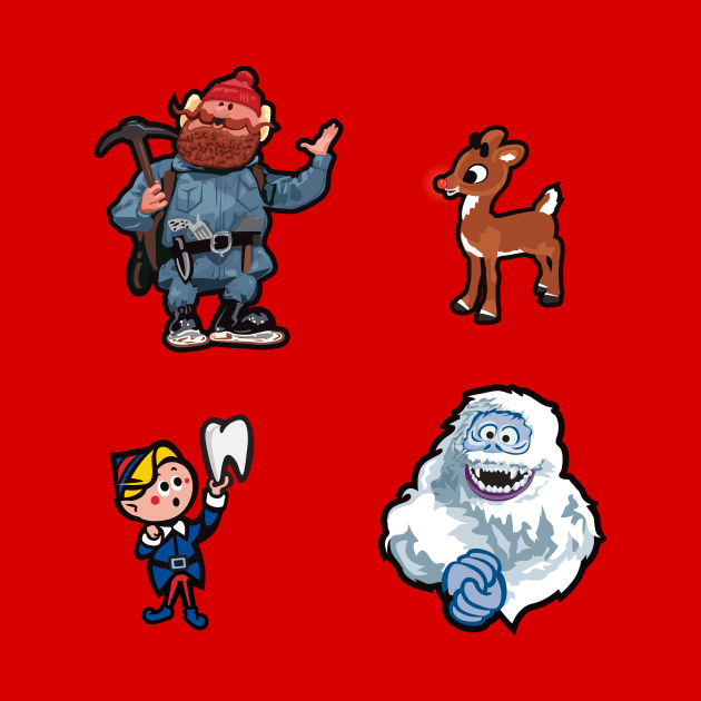 Rudolph Stickers by LaughingDevil