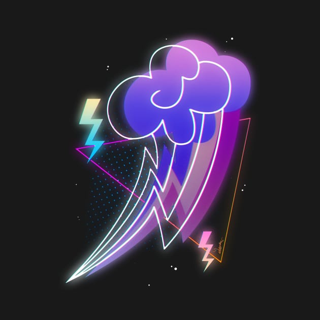 Synthwave Rainbow Dash Cutie Mark by Ilona's Store