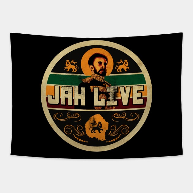 Jah Live King Selassie I Tapestry by CTShirts