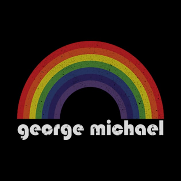 George Michael Vintage Retro Rainbow by Arthadollar
