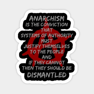 Anarchism (grey text) Magnet