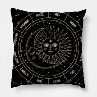 Astrology circle Pillow