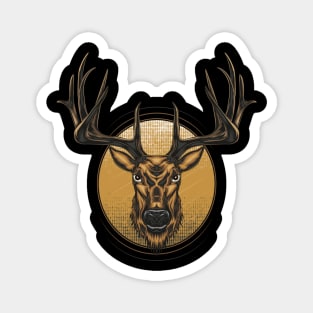 Vector Deer head illustration Magnet