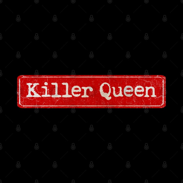 vintage retro plate Killer Queen by GXg.Smx