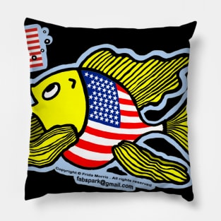 American Flag Fish Pillow