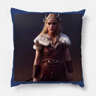 Viking Shield Maiden Pillow