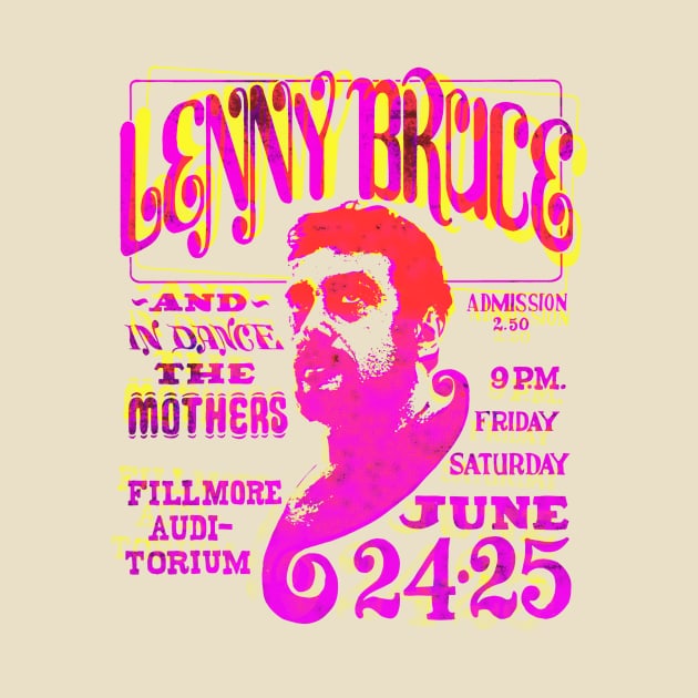 lenny bruce offset graphic by HAPPY TRIP PRESS