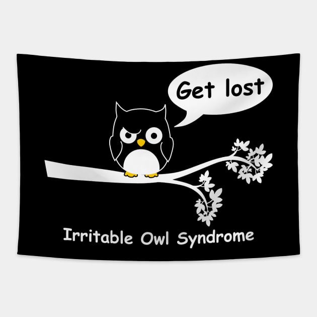 Irritable Owl Syndrome Tapestry by Fibre Grease