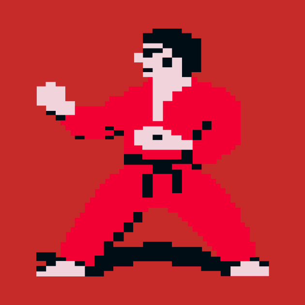 International Karate Red by Retro8Bit Fashion Store