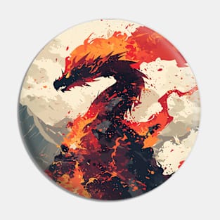 Lava dragon deity Pin