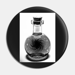 Wiccan spell potion - blackhole - sepia Pin