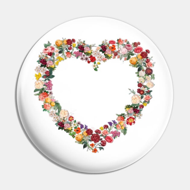 Love your life - heart of flowers Pin by Cimbart