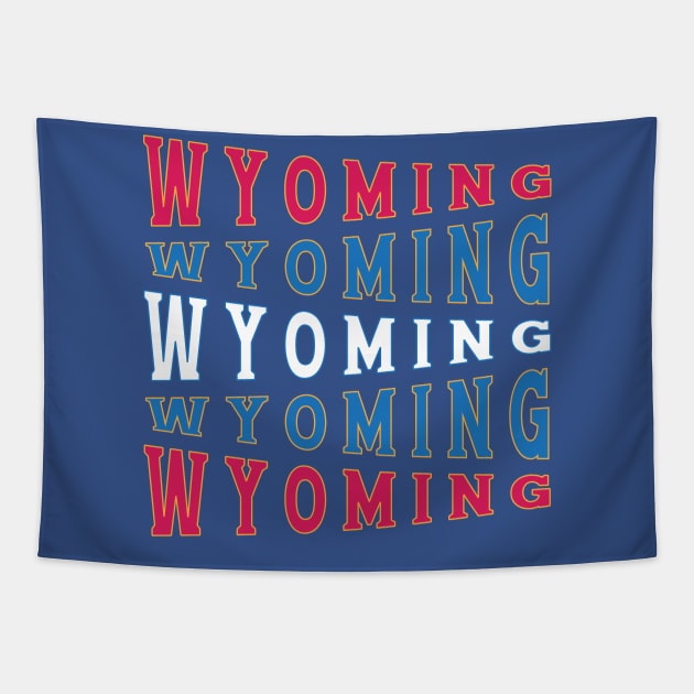 NATIONAL TEXT ART USA WYOMING Tapestry by LAVA-ROMA-NOVA