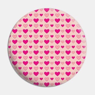 Pink Hearts Repeated Pattern 072#001 Pin