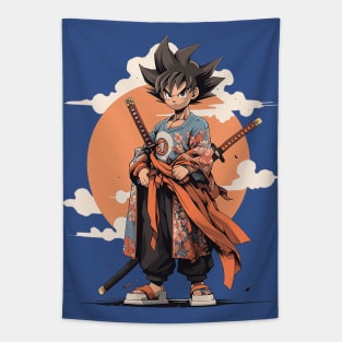 kid goku samurai Tapestry