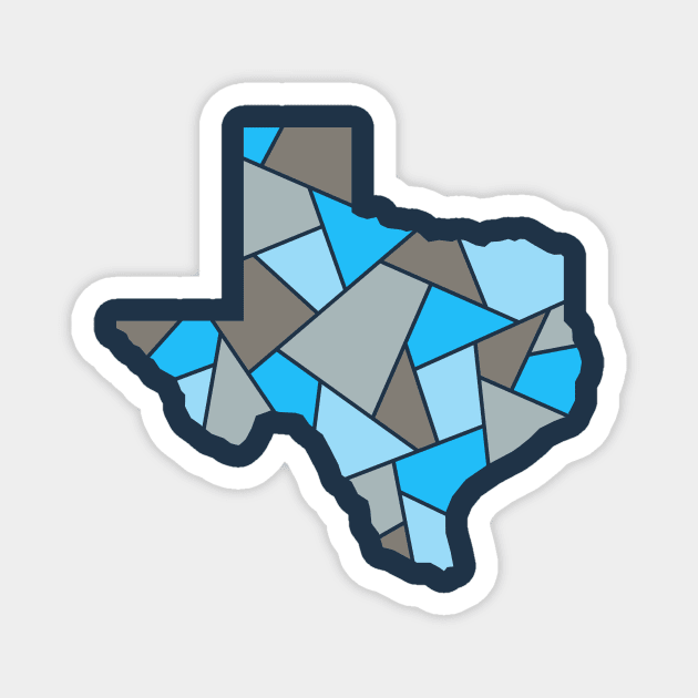 Texas Mosaic - Downtown Dallas Magnet by dSyndicate