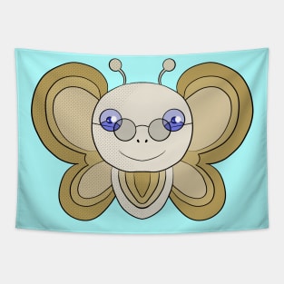 Butterfly wearing glasses Tapestry