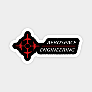 Aerospace engineering text, aircraft engineer logo Magnet