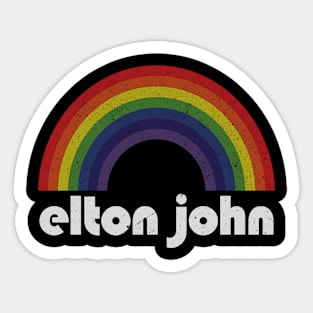 Elton John Lyrics Stickers for Sale