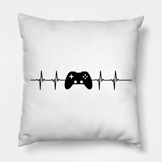 Pulse Beat Game HeartBeat Pillow by SrboShop