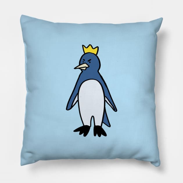 Emperor penguin cartoon Pillow by ballooonfish