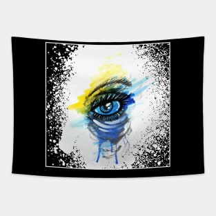 Watercolor Eye Tapestry