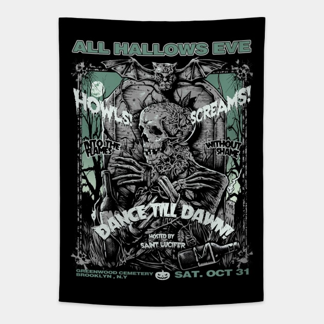 "ALL HALLOWS EVE" Tapestry by joeyjamesartworx