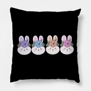 Cute 4 easter Bunnies friends Pillow