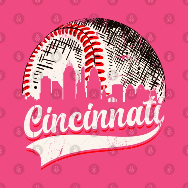 Vintage Cincinnati baseball by Dreamsbabe