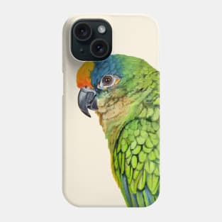 Amazon Parrot bird painting (no background) Phone Case