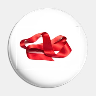 simple red ribbon roll Pin