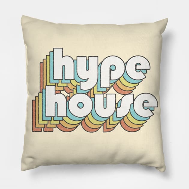 Hype House / Retro TikTok Faded Style Vibes Pillow by DankFutura