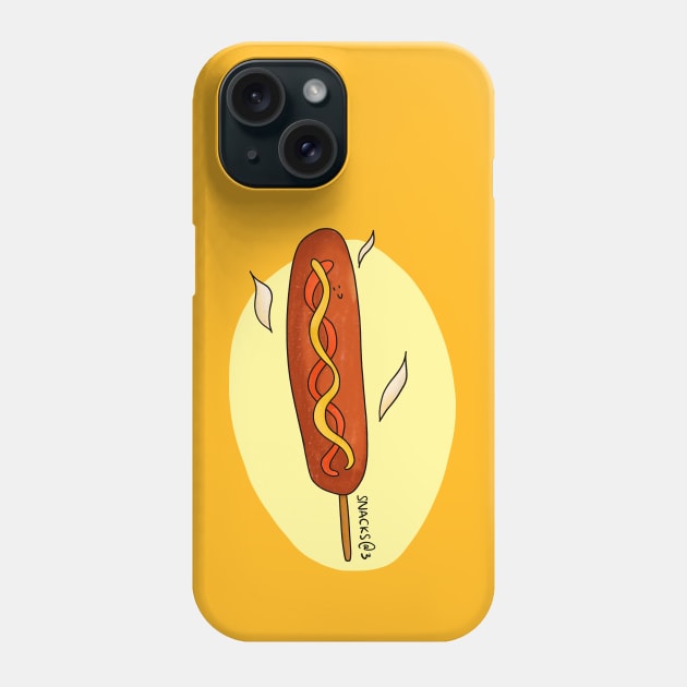 Hot sausage on stick Phone Case by Snacks At 3