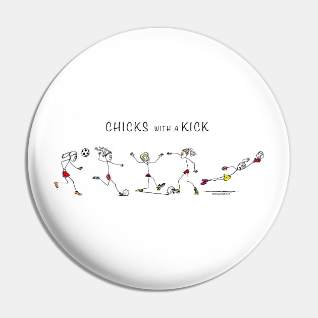 Football - Chicks with a Kick Pin by dizzycat-biz