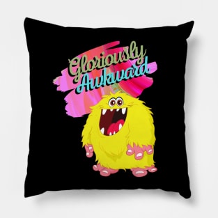 Gloriously Awkward - Adorable Monster Nerd Culture Empowerment Pillow