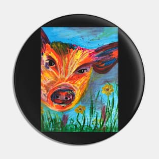 Psychedelic Pig Pin