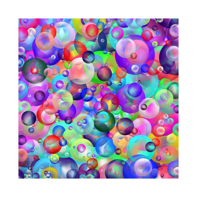 Colorful Rainbow Bubble Pattern by Art by Deborah Camp