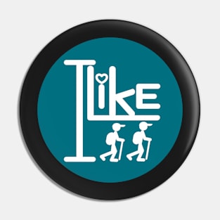 I like hiking. Pin