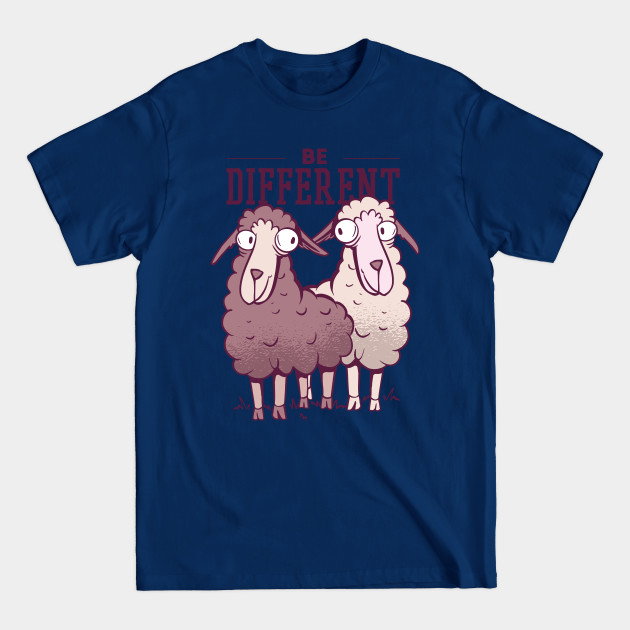 Disover Be Different Cute Sheep Farm Life Animal - Farm - T-Shirt