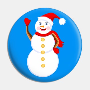 Classic Christmas Snowman Pin