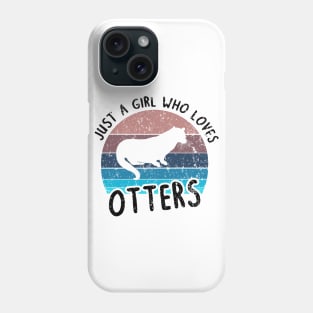 Otter animal motif girls women dwarf otters vintage Phone Case