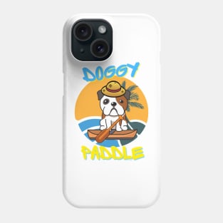 English bulldog doing the doggy paddle on a boat Phone Case