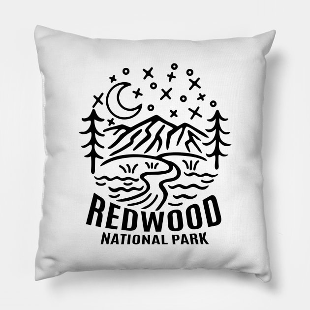 Redwood National Park Pillow by HalpinDesign