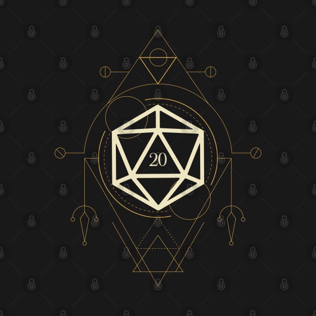 Esoteric Polyhedral D20 Dice Tarot Eleven by dungeonarmory