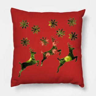 Christmas Decoration in Green and Red Pillow